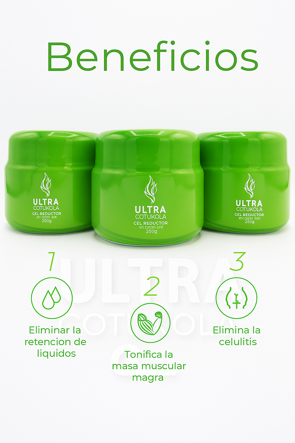 gel reductor gotukola | reafirma, desinflama y elimina celulitis desde la primera semana
