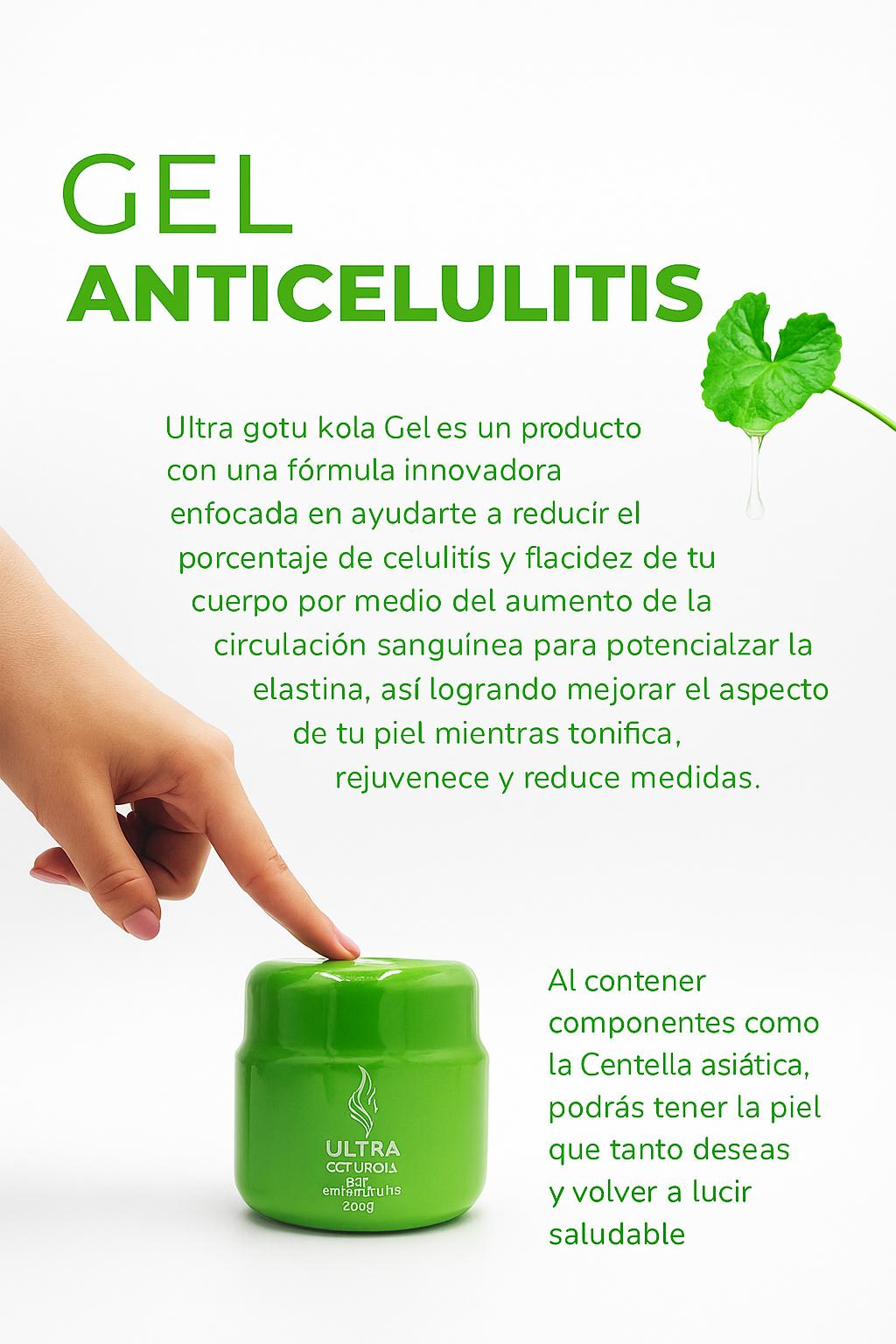 gel reductor gotukola | reafirma, desinflama y elimina celulitis desde la primera semana