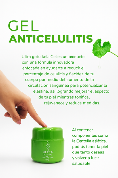 Gel Reductor GotuKola | Reafirma, Desinflama y Elimina Celulitis desde la Primera Semana
